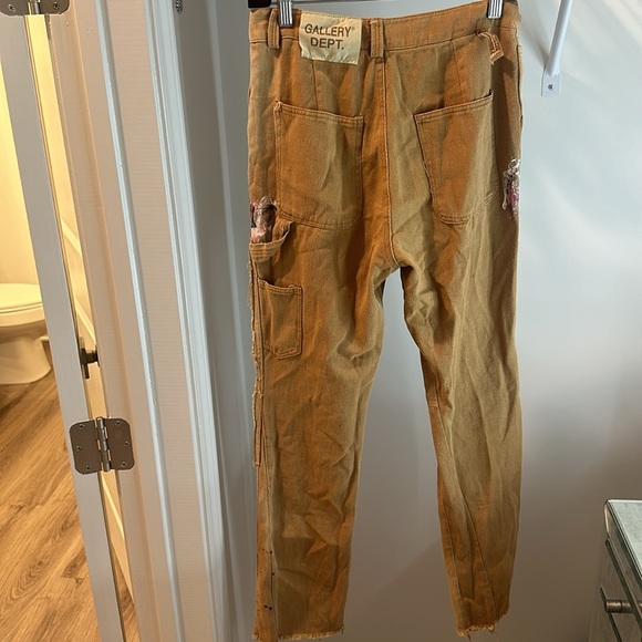 GALLERY DEPT Tan Distressed Jeans - Picture 3 of 6